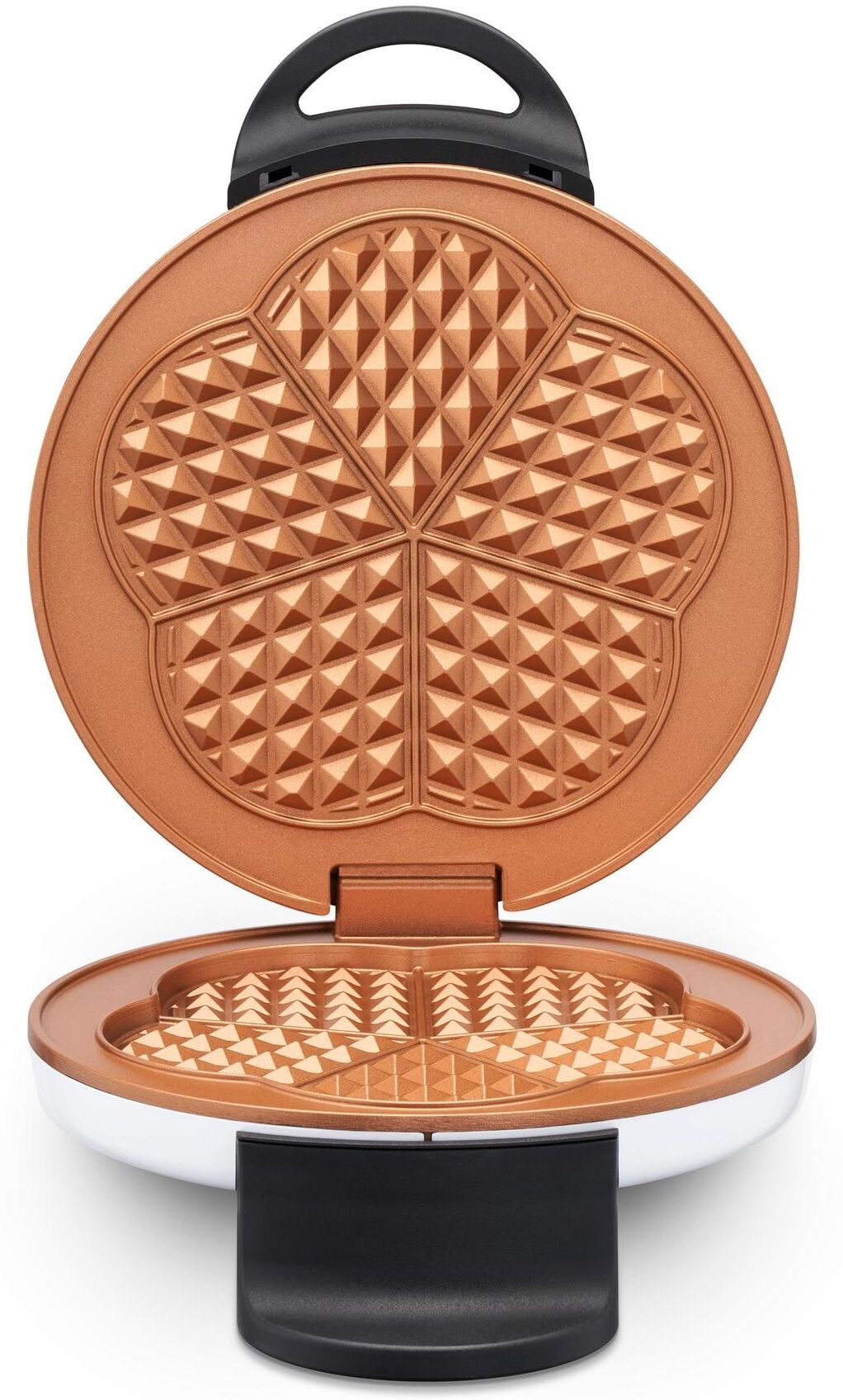 TRISA Waffeleisen "Retro Waffles Bronze/Weiss", weiss (bronze, weiß), B:19cm H:12cm T:26cm, Waffeleisen, Waffeleisen bronze, weiß Einheitsgröße