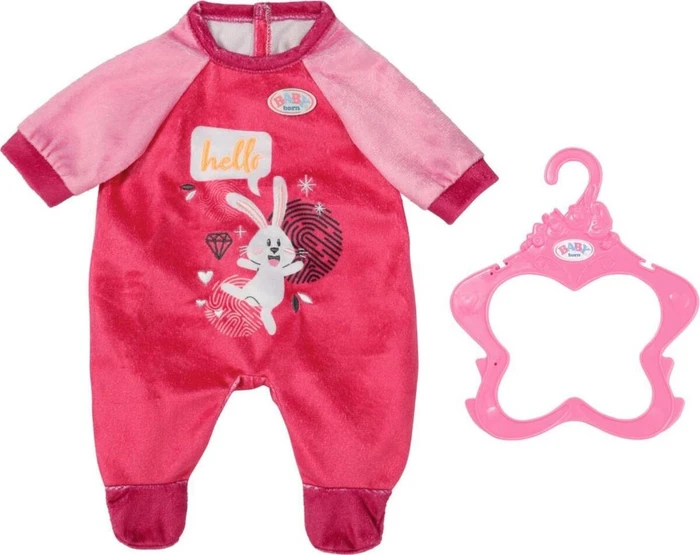 BABY born Samtstrampler rosa, 43 cm