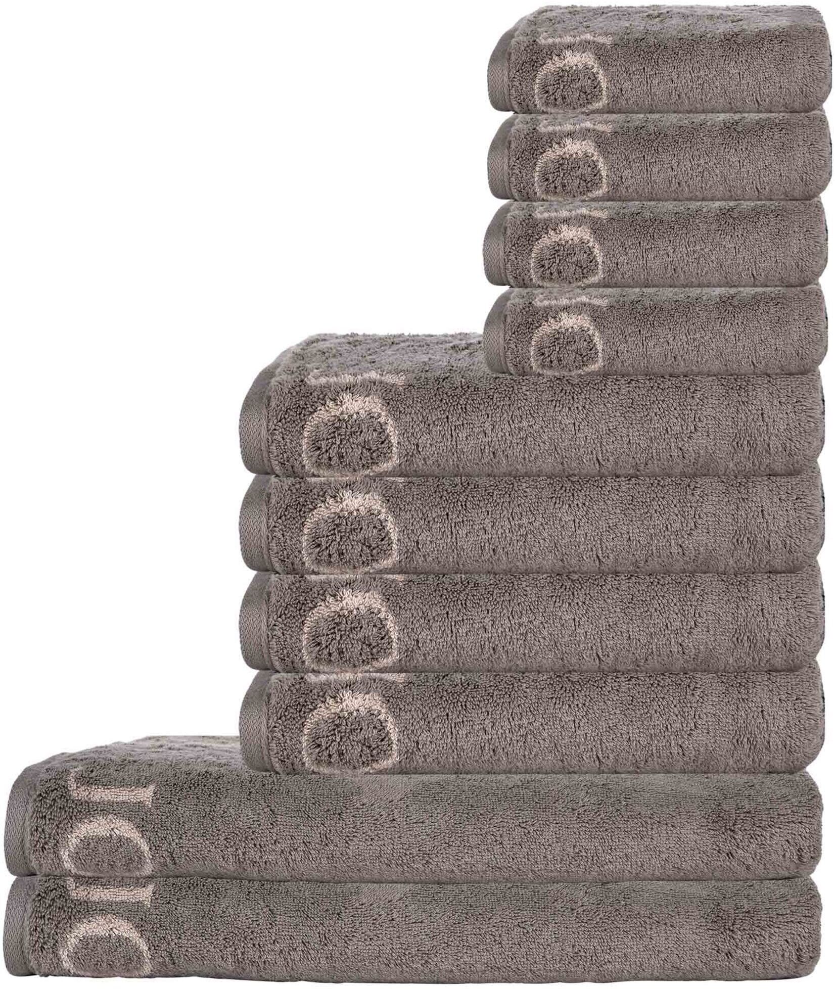 Joop! Handtuch JOOP "Handtuch Classic 10er Pack", braun, B:50cm, Obermaterial: 100% Baumwolle CO., Handtücher, Handtuch