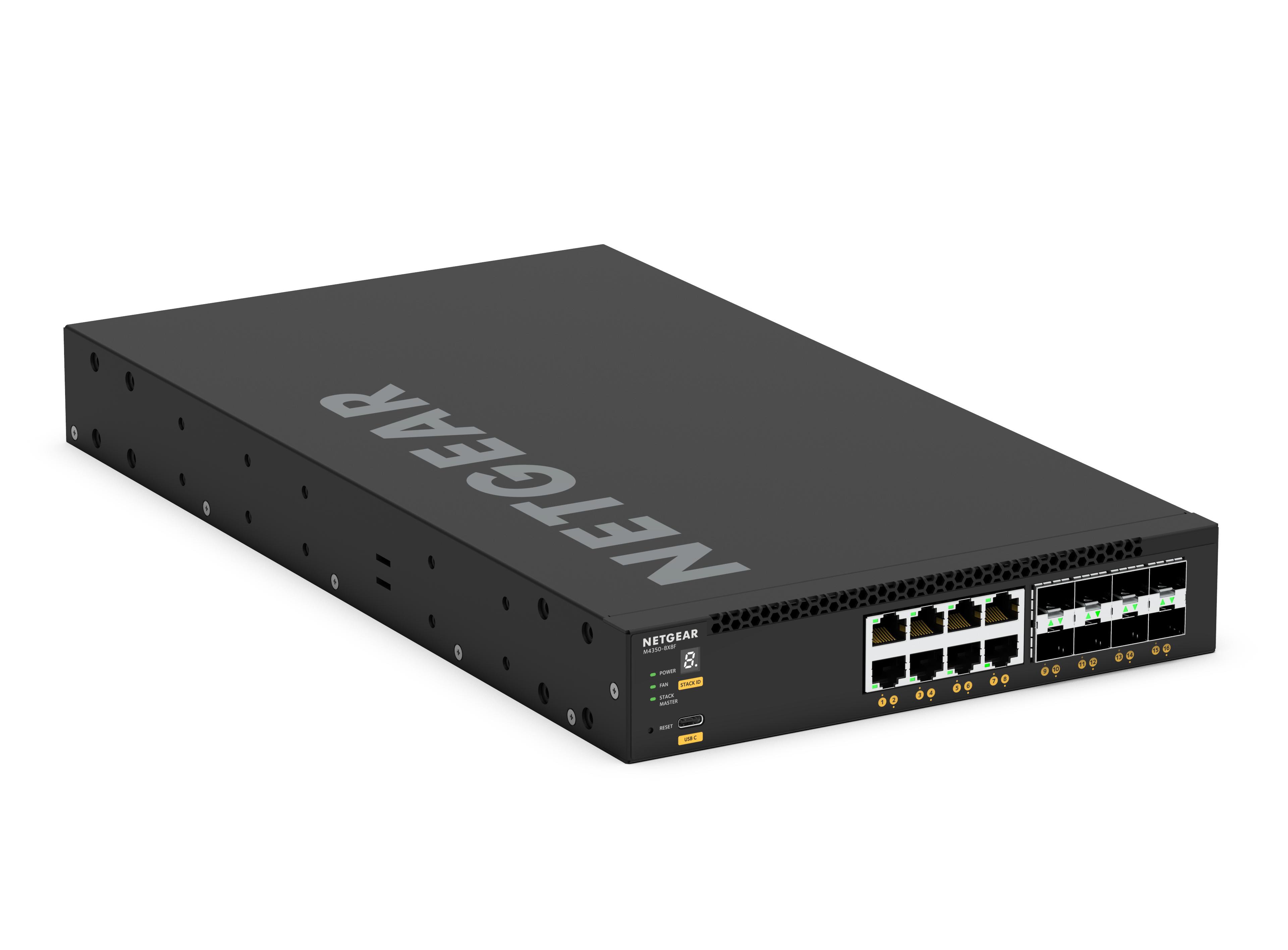 NETGEAR M4350-8X8F (XSM4316)-8x10G/Multi-Gig and 8xSFP+ Managed Switch