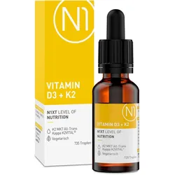N1 Vitamin D3 K2 Tropfen – Vitamin D3K2 Öl, Vitamin D3 K2 hochdosiert 20 ml