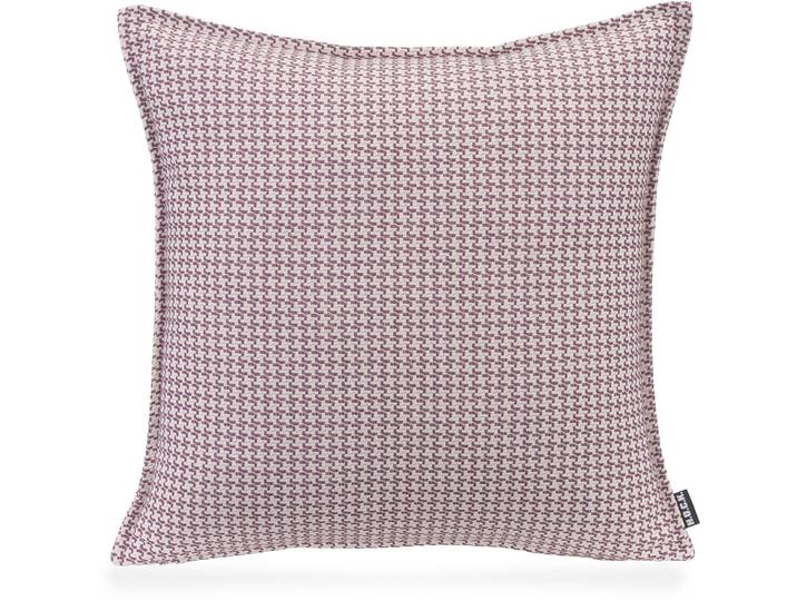 Dekokissen H.O.C.K. Bobo , lila (lila, gemustert), B:45cm H:10cm L:45cm, Baumwolle, Polyester, Dekokissen_Sitzkissen_Kissenhüllen, Dekokissen, mit Jaquard-Struktur, Kissenhülle mit Füllung, 1 Stück