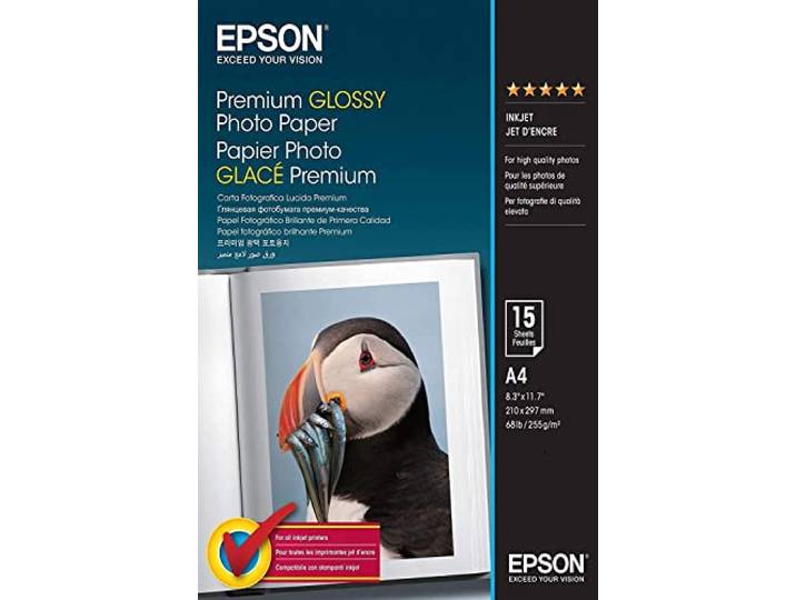 Epson - EPS042155 - Premium Glossy Photo Paper - A4 - 210 x 297 mm - 15 Feuilles