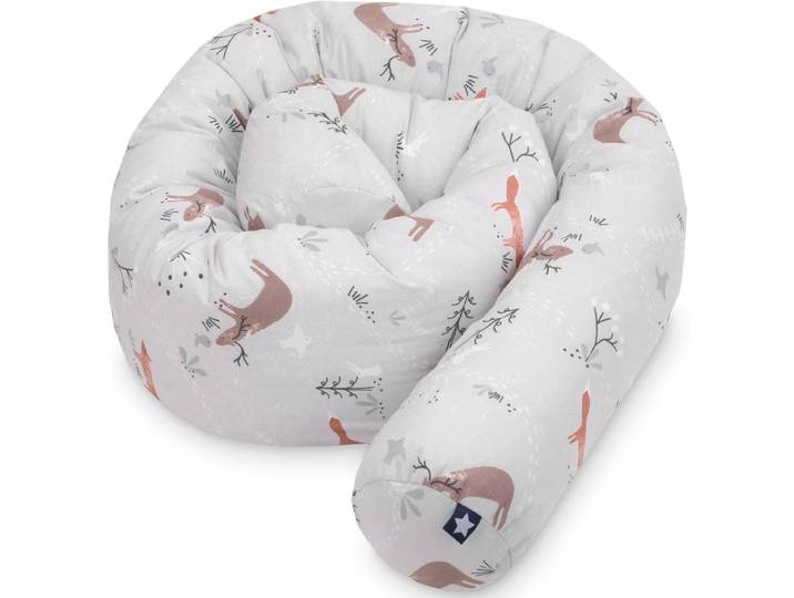 Nestchenschlange JULIUS ZÖLLNER Woodlife , grau (woodlife), Obermaterial: 100% Baumwolle. Füllung: 100% Polyester, Bettnestchen, Nestchenschlange, Made in Germany