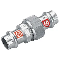 C-Stahl Pressfitting V Kontur - Rohrversch. gerade flachdichtend (ixi) (Ausführung: 42 mm)