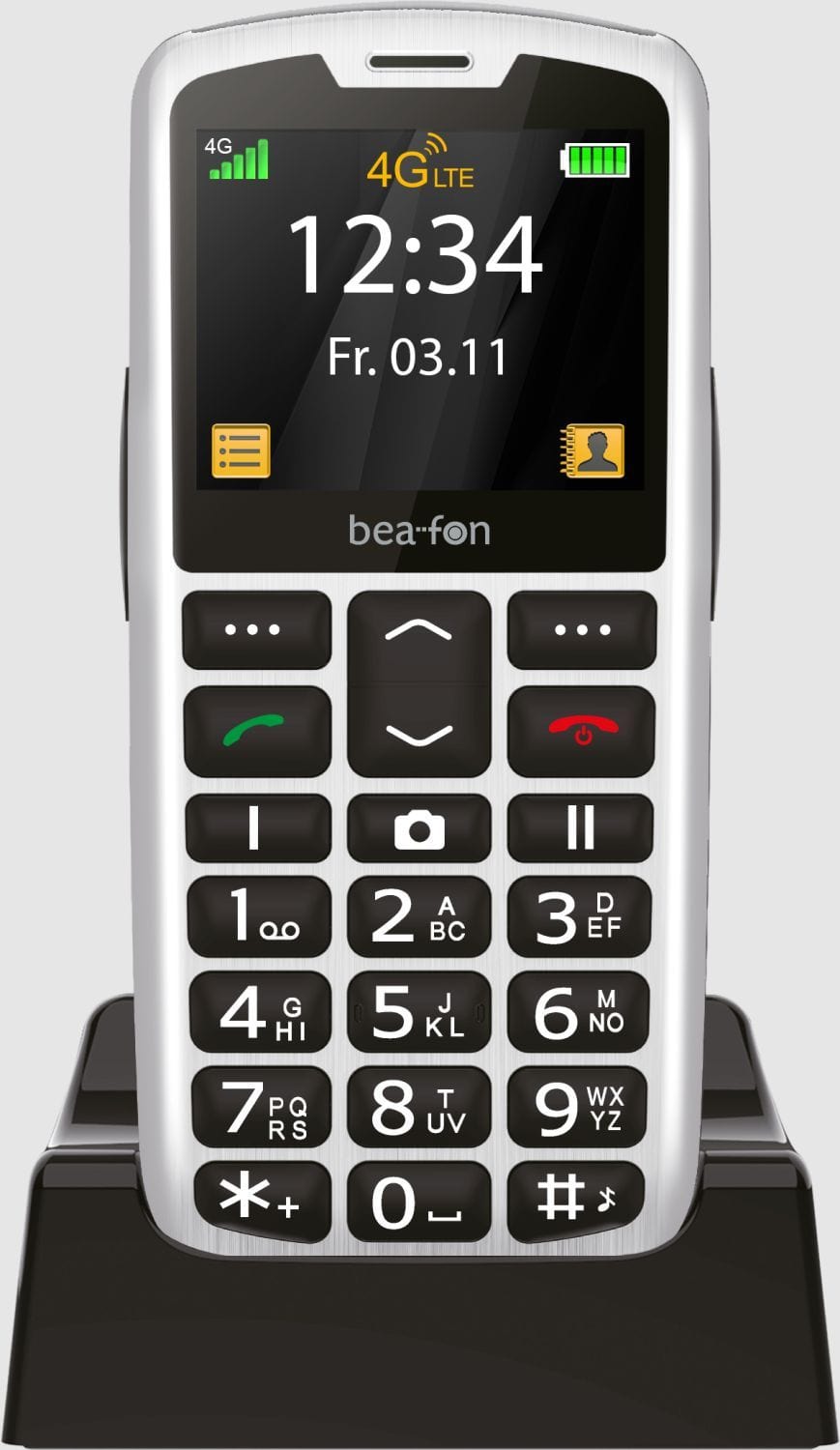 Beafon SL260 4G Smartphone 5,59 cm (2.2 Zoll) Single SIM (Silber, Schwarz) SL260LTE_EU003SB