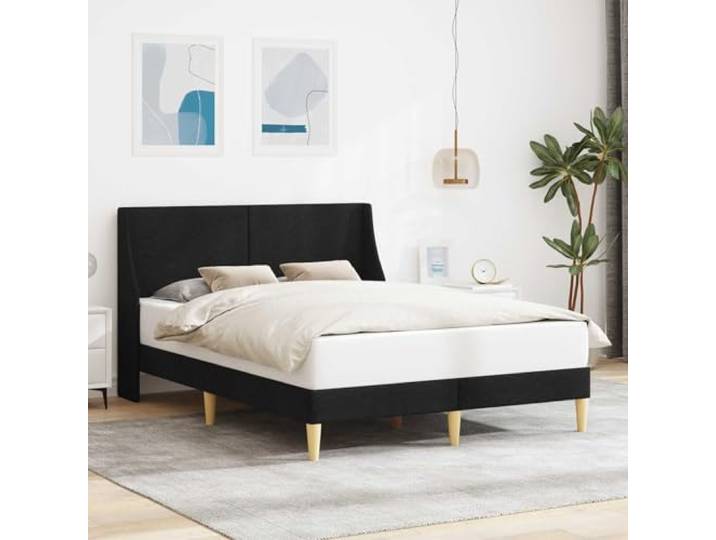 Modernes Bettgestell mit Kopfteil Robustes Sperrholz, flexible Latten, Wandbefestigung, minimalistisches Design