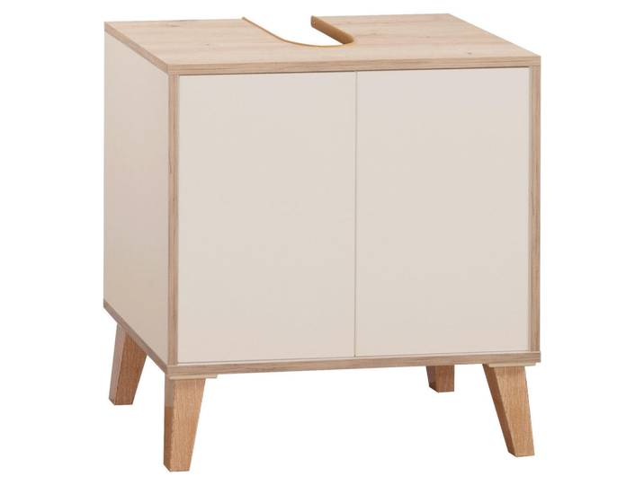 Mid.you Waschbeckenunterschrank Morena, Champagner, Eiche Artisan, 1 Fächer, nur wie online abgebildet bestellbar, 60x63x32.5 cm, FSC Mix, stehend, Holzmöbel, Holzschränke, Waschbeckenunterschränke Holz