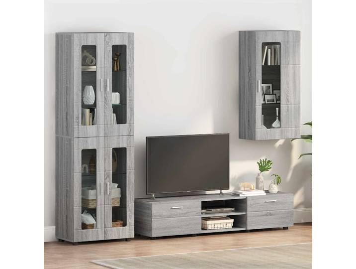 vidaXL Holzschrank Graues Sonoma Holzwerkstoff
