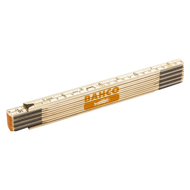 Irimo Gliedermassstab, Holz, 10 Glieder, metrisch und Zoll 2 m (2 m) (7314150167432)
