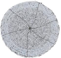 IH Casa Decor Christmas Beaded Round Coaster White - Set of 6