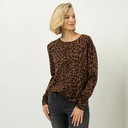 ANNA VON GRIESHEIM Pullover Rundhalsausschnitt abgerundeter Saum figurumspielend