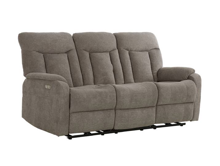 Einzelsofa 3-Sitzer grau 189 cm - mit Relaxfunktion - SERIO