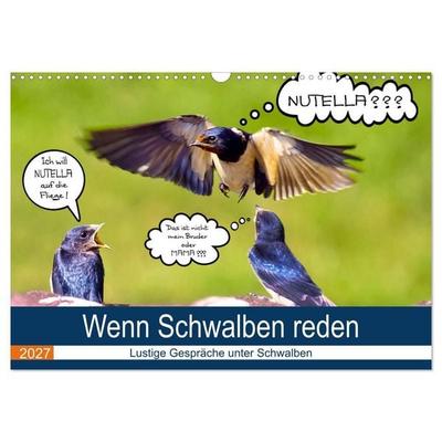 Wenn Schwalben reden (Wandkalender 2027 DIN A3 quer), CALVENDO Monatskalender