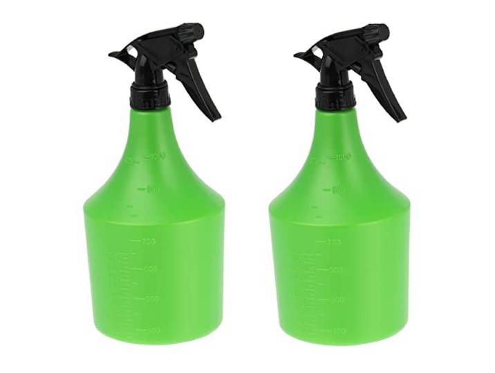 Relaxdays Vaporisateur 1L\, Lot de 2\, Plantes\, Spray\, Fleurs\, Jardinage\, Brumisateur\, Gradué\, Arrosage\, vert/noir