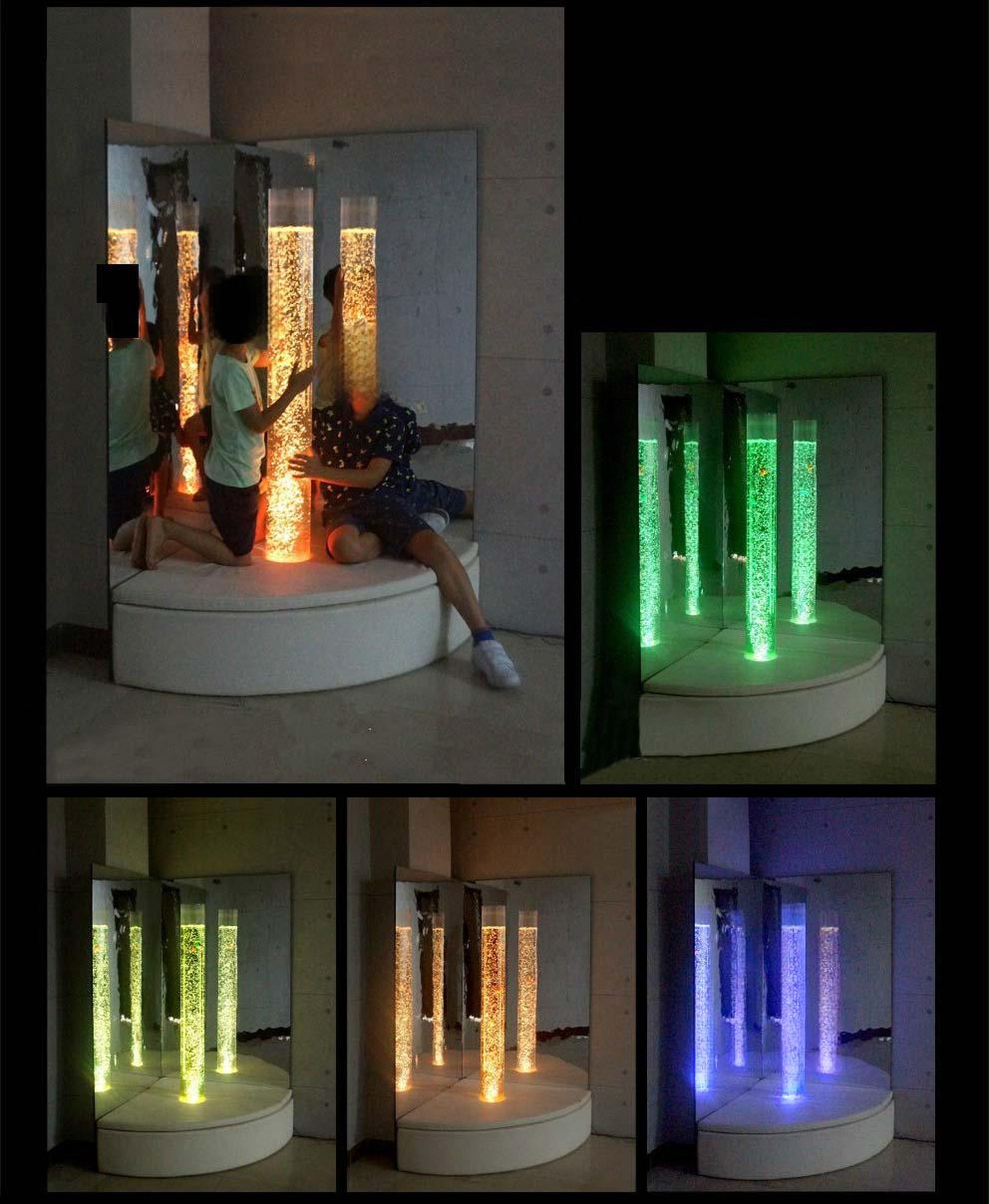 Wasser Säule 150cm Wasser Spiel Wohnzimmer Deko Dekoration Steh Lampe Wasserwand