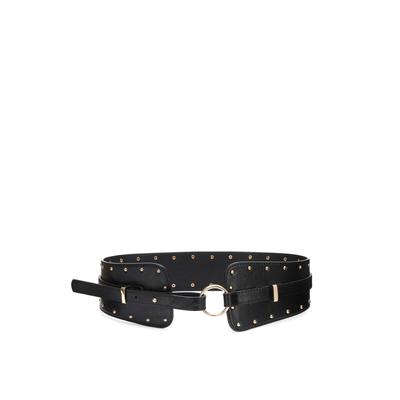 Taillengürtel LASCANA "Nietengürtel, Schmuckgürtel, Gürtel für Kleid & Overall, Bauchgürtel", Damen, Gr. 85, schwarz, Lederimitat, unifarben, Gürtel, im modernen Design mit Shaping-Effekt