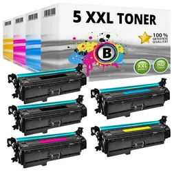 Druckfuxx, Toner, 5x TONER für HP 201X 201A Color LaserJet Pro M252dw M252n MFP M274n M277dw M277n