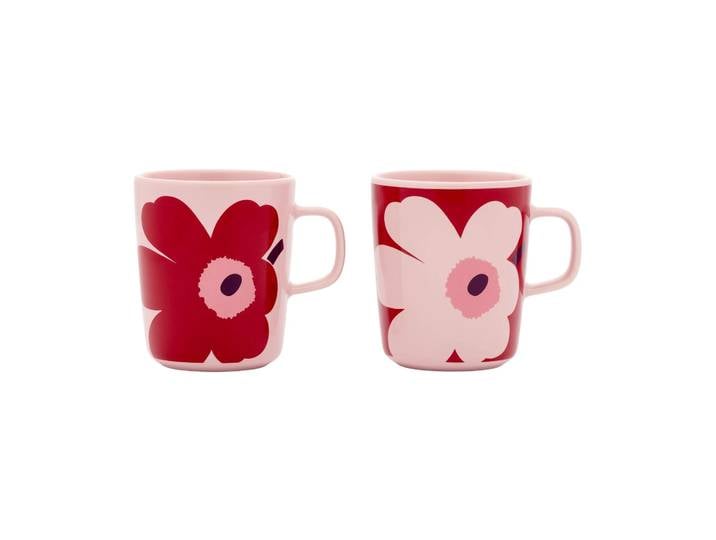 Marimekko Tasse Juhla Unikko 25 cl Lot de 2 Pink-cranberry-plum