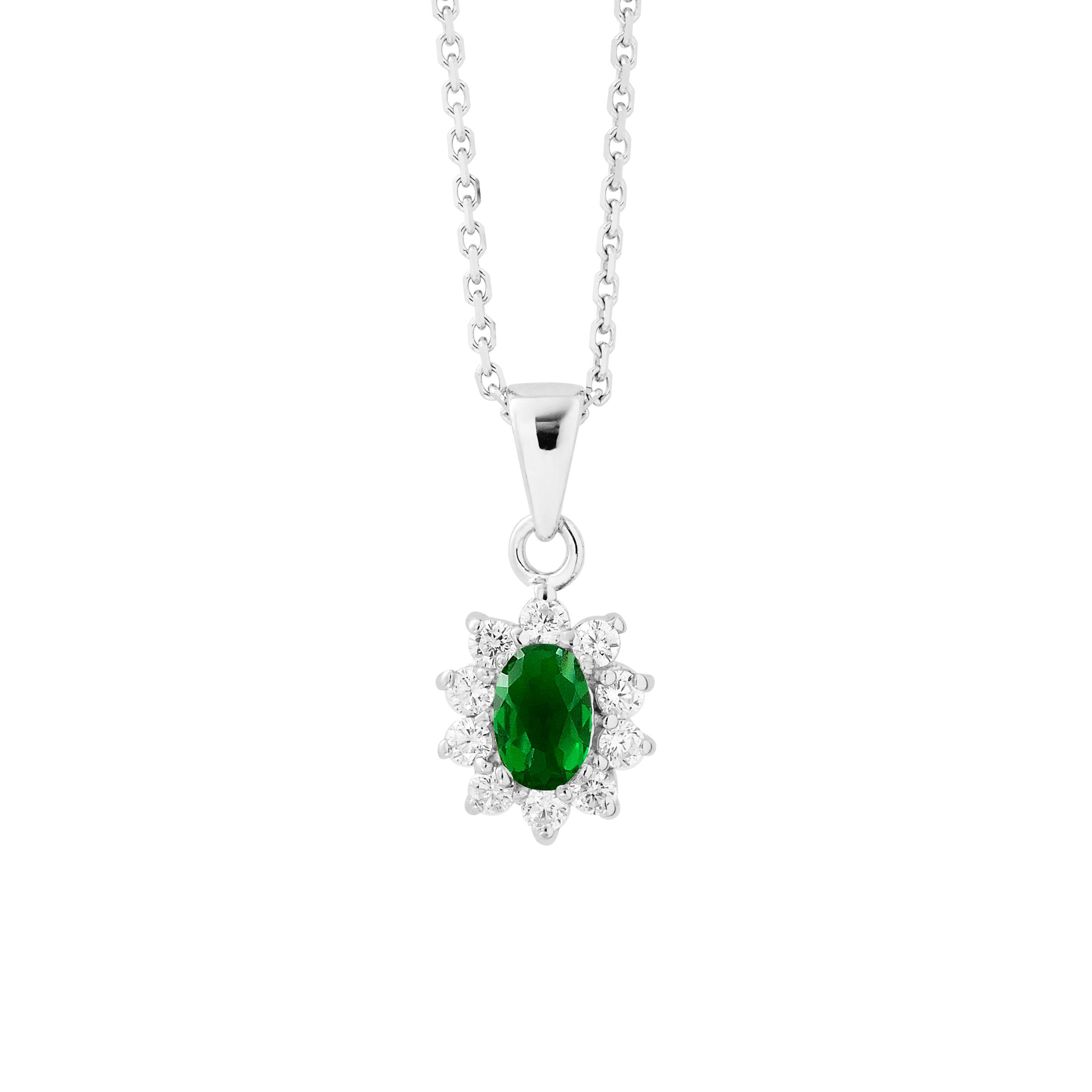 Emerald Ketting Sieraden Zilver 925 - Kate