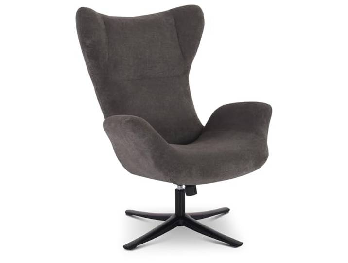 Raburg Maxim Relaxsessel, Mikrofaser, gepolstert, 360° Drehbar, Anthrazit Wippfunktion, Komfort-Polsterung, Belastbarkeit ca. 120 kg, für Wohnbereich