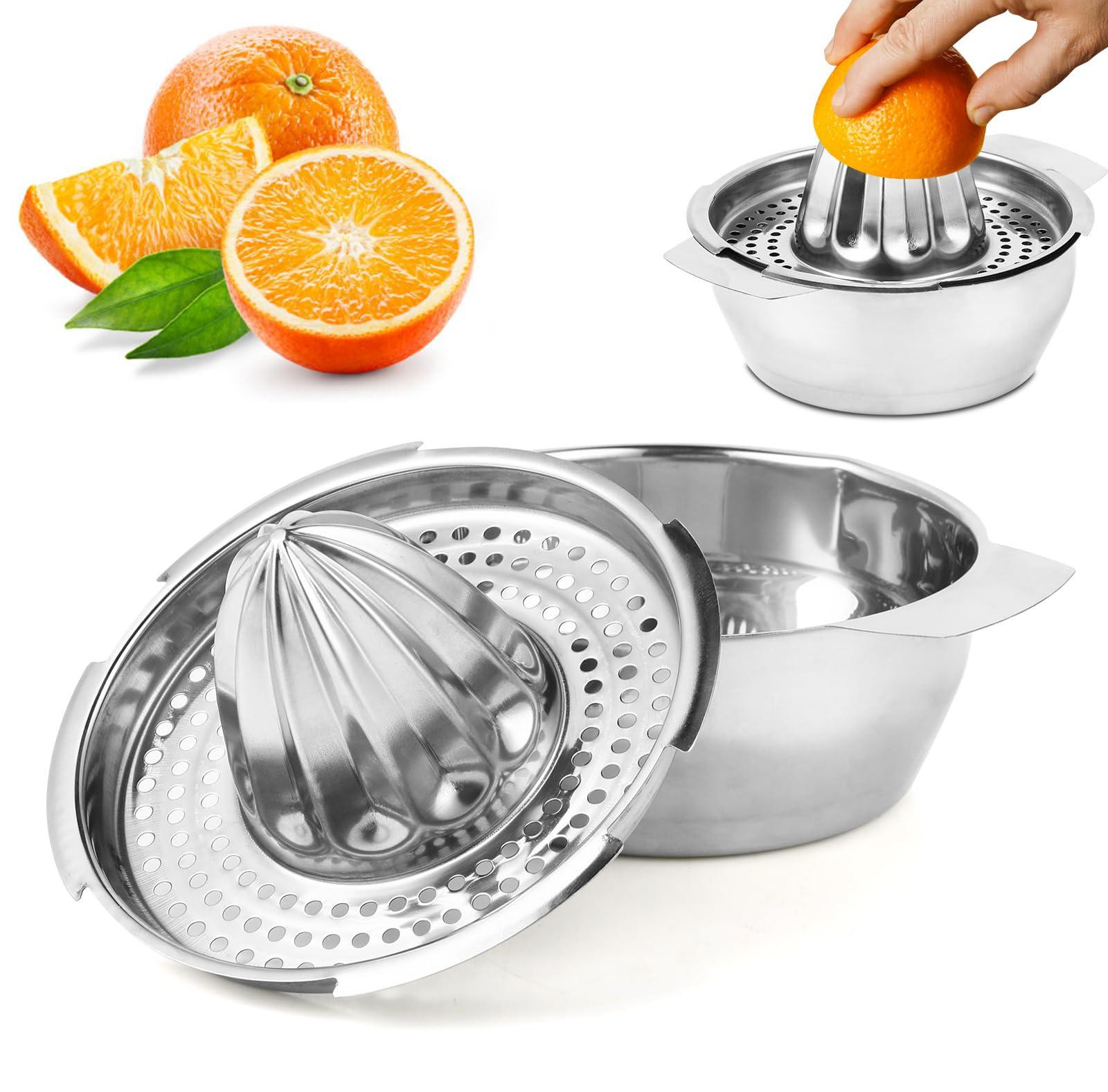 Selius Handmatige citruspers van roestvrij staal, Diameter: 13,8 cm