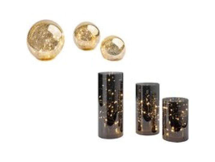 LIVARNO® Photophores LED / Boules décoratives LED, lot de 3