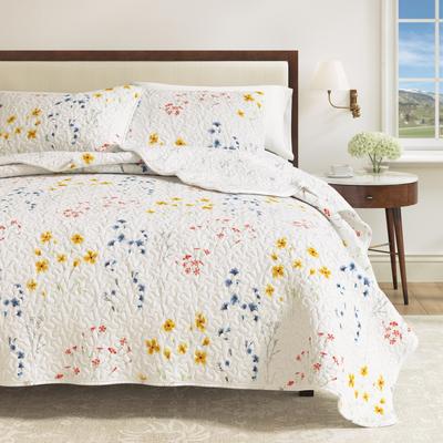 Linery & Co. Colorful Floral Quilt Set With Shams.