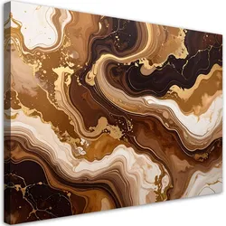 LEINWANDBILD, Abstrakt marmor glamour braun