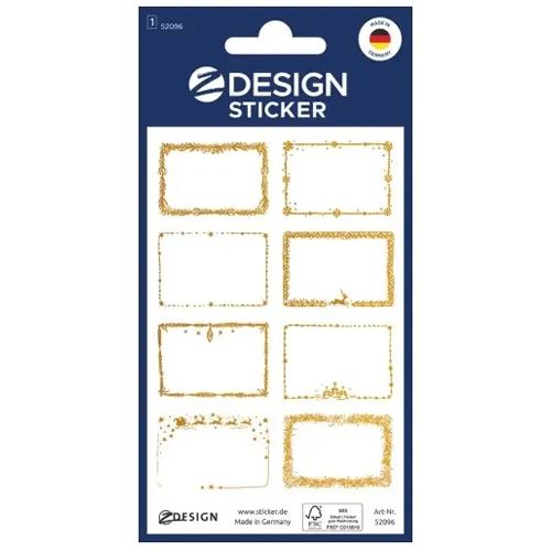 AVERY Zweckform Aufkleber Rahmen, gold, 8 Etiketten