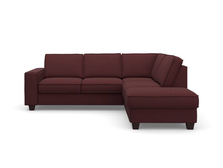 Ecksofa, Luxus-Microfaser, Chianti, 236×213 cm, Ottomane Rechts & Bettkasten, Modern, Home Affaire