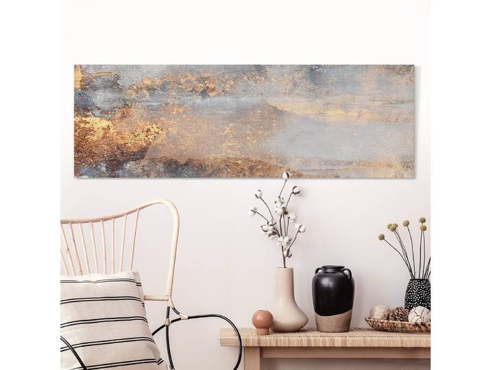 Impression sur toile Brouillard Gris Polyester Gris 180 x 60cm