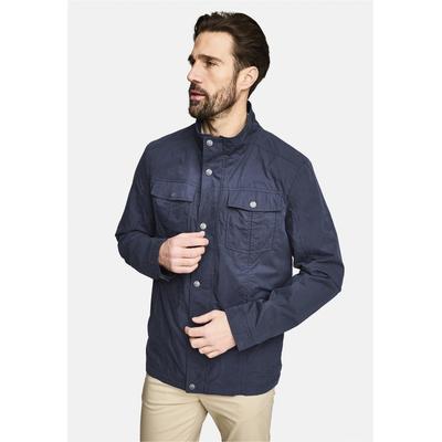 Outdoorjacke NEW CANADIAN "Cool Cotton", Herren, Gr. 56, blau (dunkelblau), 100% Baumwolle, unifarben, normal, Jacken Outdoorjacke, innen mit Netzfutter