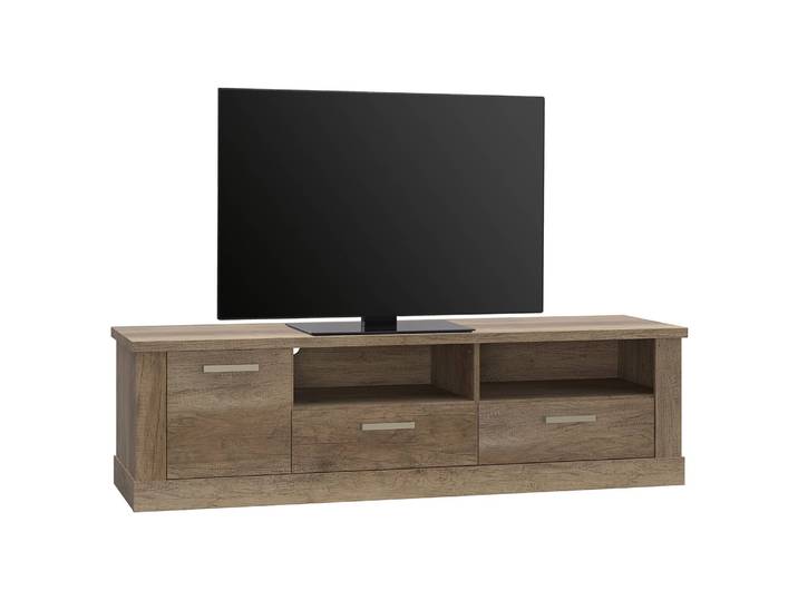 TV-Lowboard Spanplatte, foliert Braun 179 x 51 x 53cm