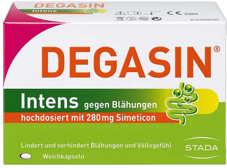 Degasin Intens 280 mg gegen Blähungen und Völlegefühl 32stk