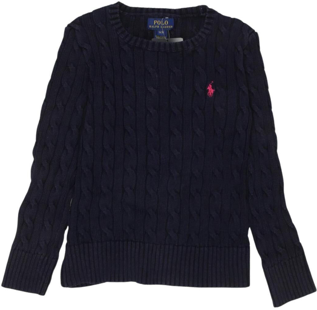 Polo Ralph Lauren Mädchen Pullover, Marineblau, Gr. S, Baumwolle - Second Hand