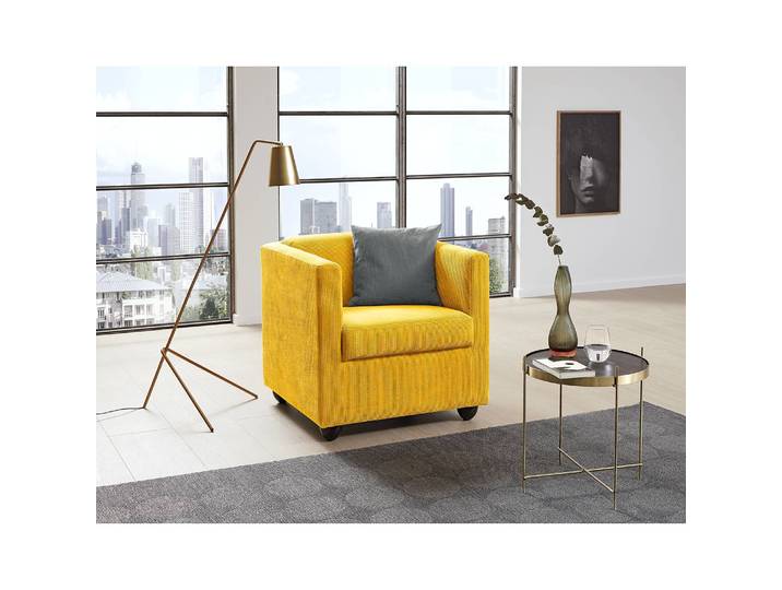 Sessel Looks I Gelb Cordstoff Era 72 x 71 x 75cm