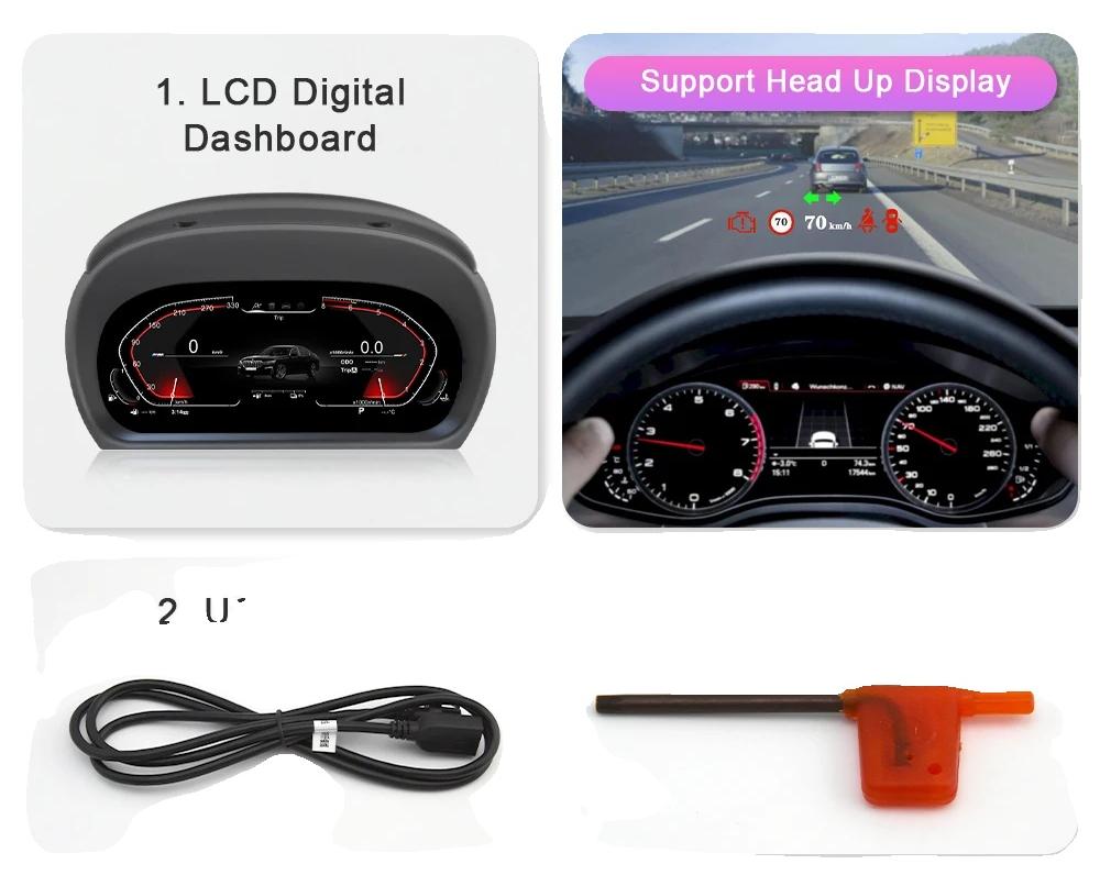 Digitales TPMS-Instrumentencluster, 11-Zoll-HD-Display, Fahrzeuggeschwindigkeitsüberwachung, E90 E91 E92 CCC CIC