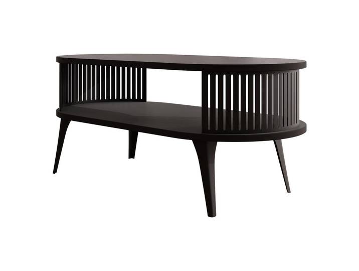 Mirjan24 Couchtisch Roenni Oval, Schwarz, Metall, Oval,Oval, 50x44x100 cm, Wohnzimmer, Wohnzimmertische, Couchtische