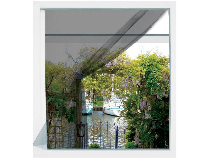 Fliegengitter für Fenster, 1,3 x 1,5m, inkl. Klettband