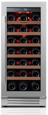 Ca'lefort 15-Inch 33-Bottle Single Zone Wine Cooler, Built-In/Freestanding Under-Counter Wine Refrigerator