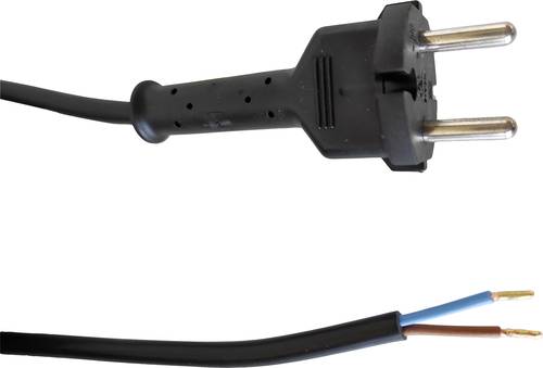 HELU 86960-1 Strom Netzkabel Schwarz 3m