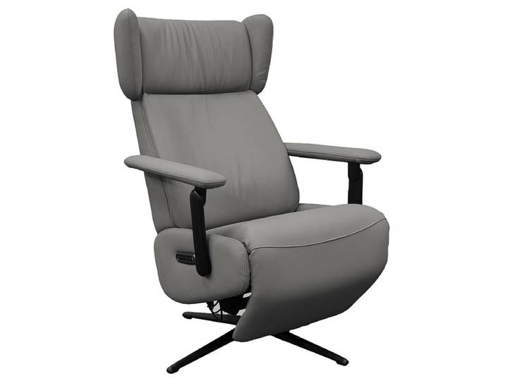 Relaxsessel NETO Echtleder grau