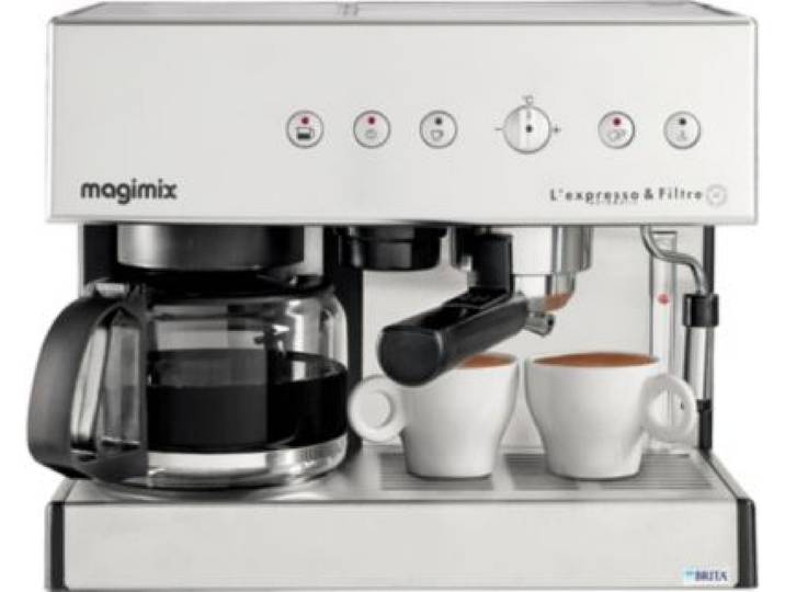 Magimix - Expresso Combiné Cafetière 11423 Auto Chrome Mat