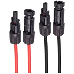 Shiverpeaks, Zubehör Stromerzeuger, -PV4 Verlängerung, 6mm2, 2er Set rot/schwarz, 50m (Solarkabel)
