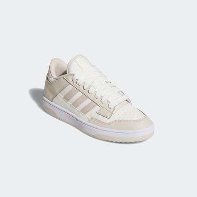 Sneaker ADIDAS SPORTSWEAR "RAPID COURT LOW", Damen, Gr. 43, beige (alumina, cloud weiß, ftwr weiß), Leder, Synthetik, Schuhe Sneaker