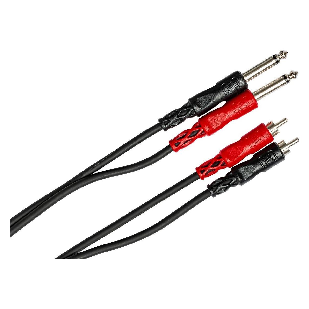 Hosa CPR-203 Stereoint.con Dual 1/4IN TS To Dual RCA 3 M (3 m, Cinch Kabel) (54680225)