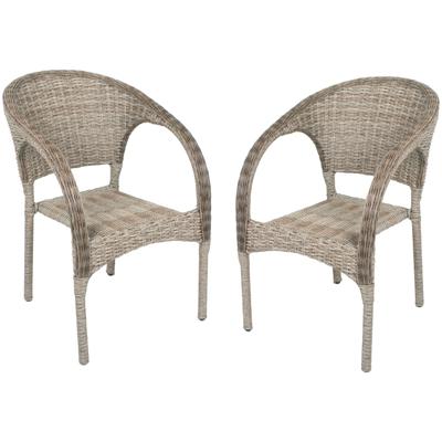 Stapelstuhl GARDEN PLEASURE "BASTIA", braun (ingwerbraun, ingwerbraun, ingwerbraun), B:57cm H:81cm T:63cm, Kunststoff, Stühle, Stapelstuhl, 2er Set
