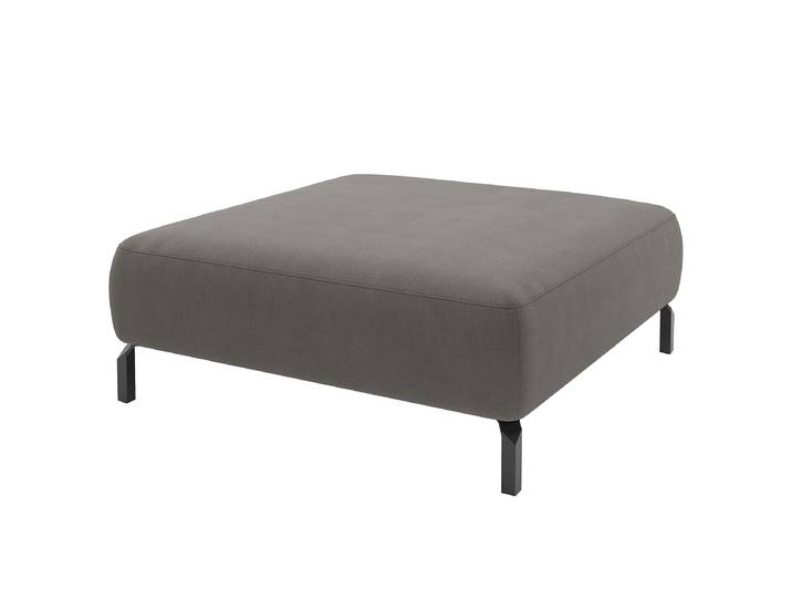 Repose-pieds 46cm Noir Tissu Esila: Gris