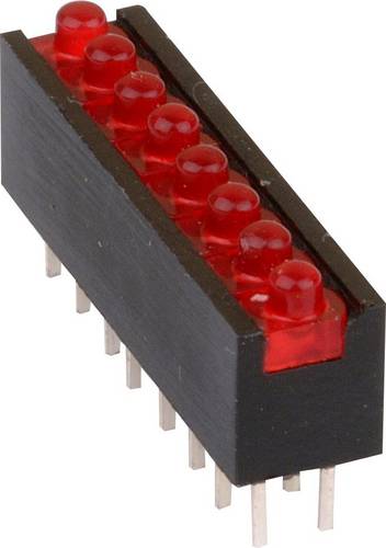 Mentor Mehrfach LED-Anzeige Z.2080G LED-Baustein 9.85mm Grün 2mm 17 mcd 20mA 2.2V S=8-Fach, RM=2,54